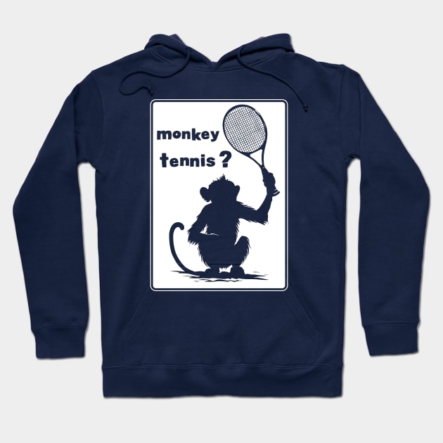 Alan Partridge - Monkey Tennis Hoodie by Blindsight Visions Art